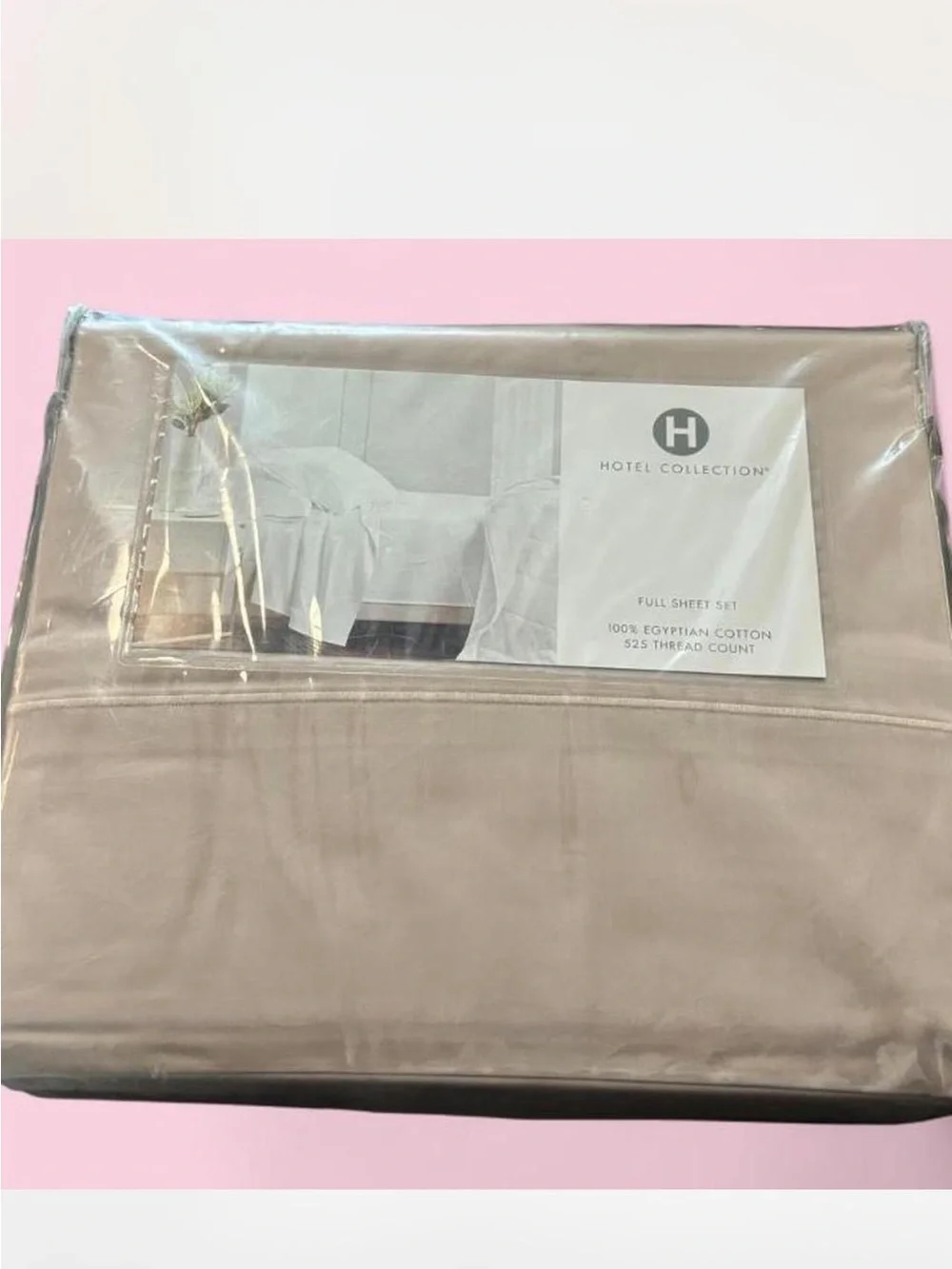 Hotel Collection Full Sheet Set in Taupe Beige